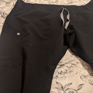 Figs cargo scrubs black pants
